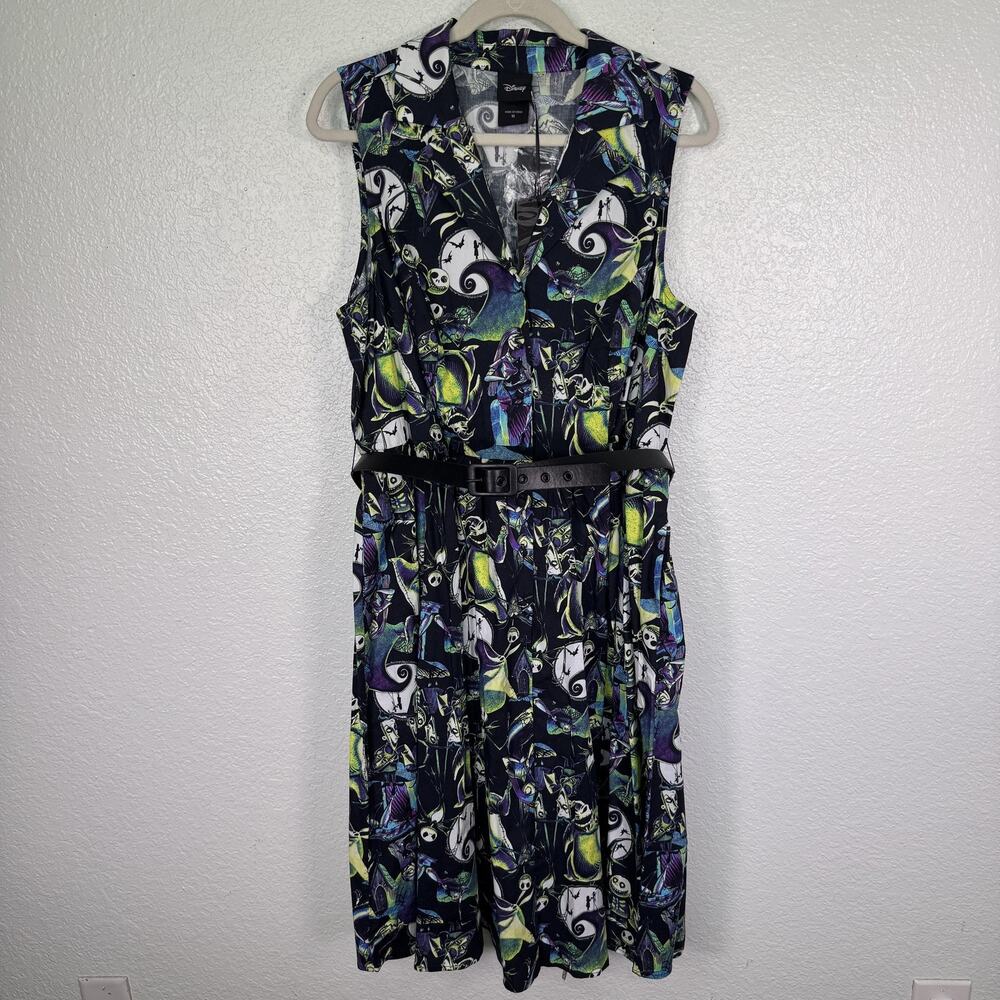 Torrid Disney Nightmare Before Christmas Dress Womens 16 Retro Swing Belted NEW